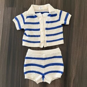 GAP Blue and Cream Striped Kids Set